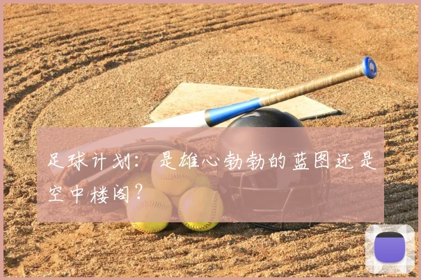 足球计划:是雄心勃勃的蓝图还是空中楼阁?